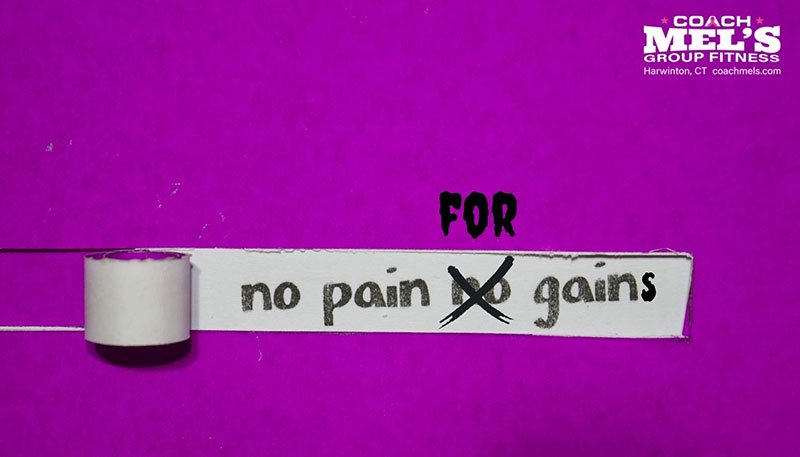 No pain for gains ribbon